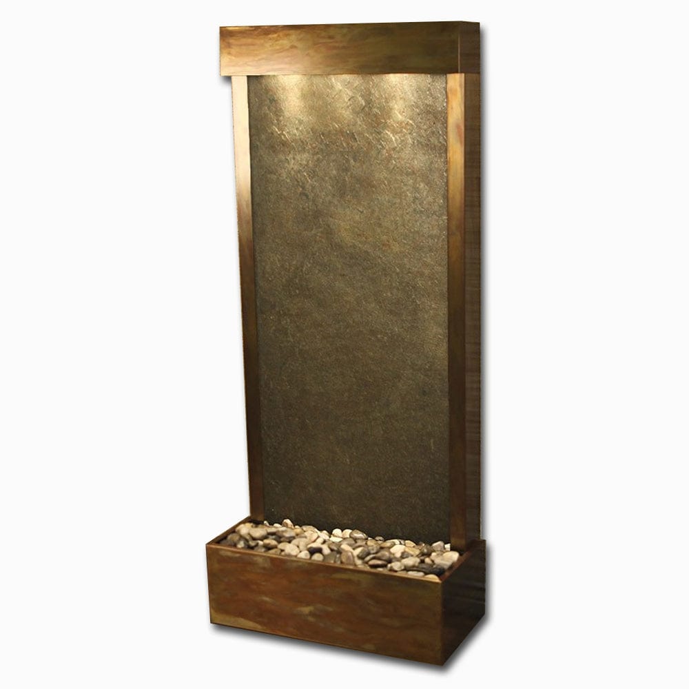 Harmony River (Flush Mounted Towards Rear Of The Base) - Green FeatherStone - Rustic Copper - White - Outdoorartpross