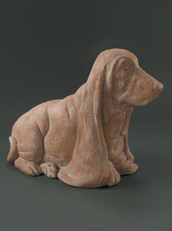 Hound Dog Cast Stone Garden Statue - Statuary - Outdoorartpross
