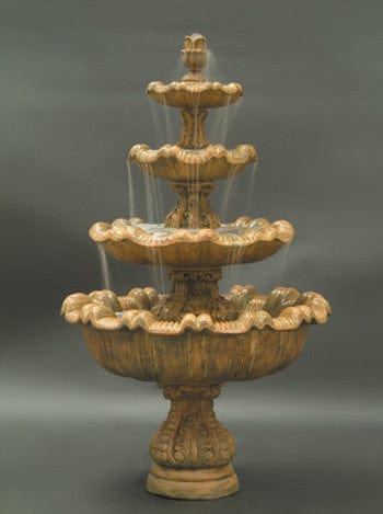 Italian 4-Tier Outdoor Fountain - Tall - Fountains - Outdoorartpross