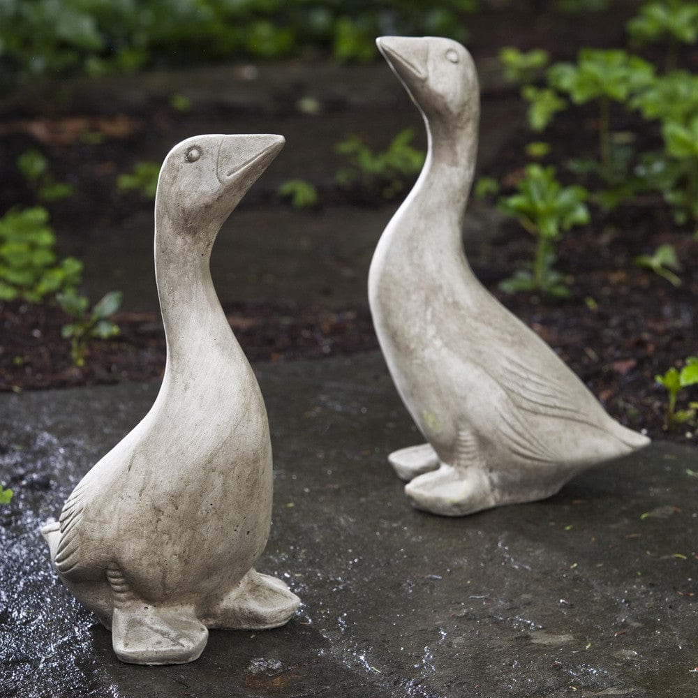 Kate's Goose Cast Stone Garden Statue - Outdoorartpross