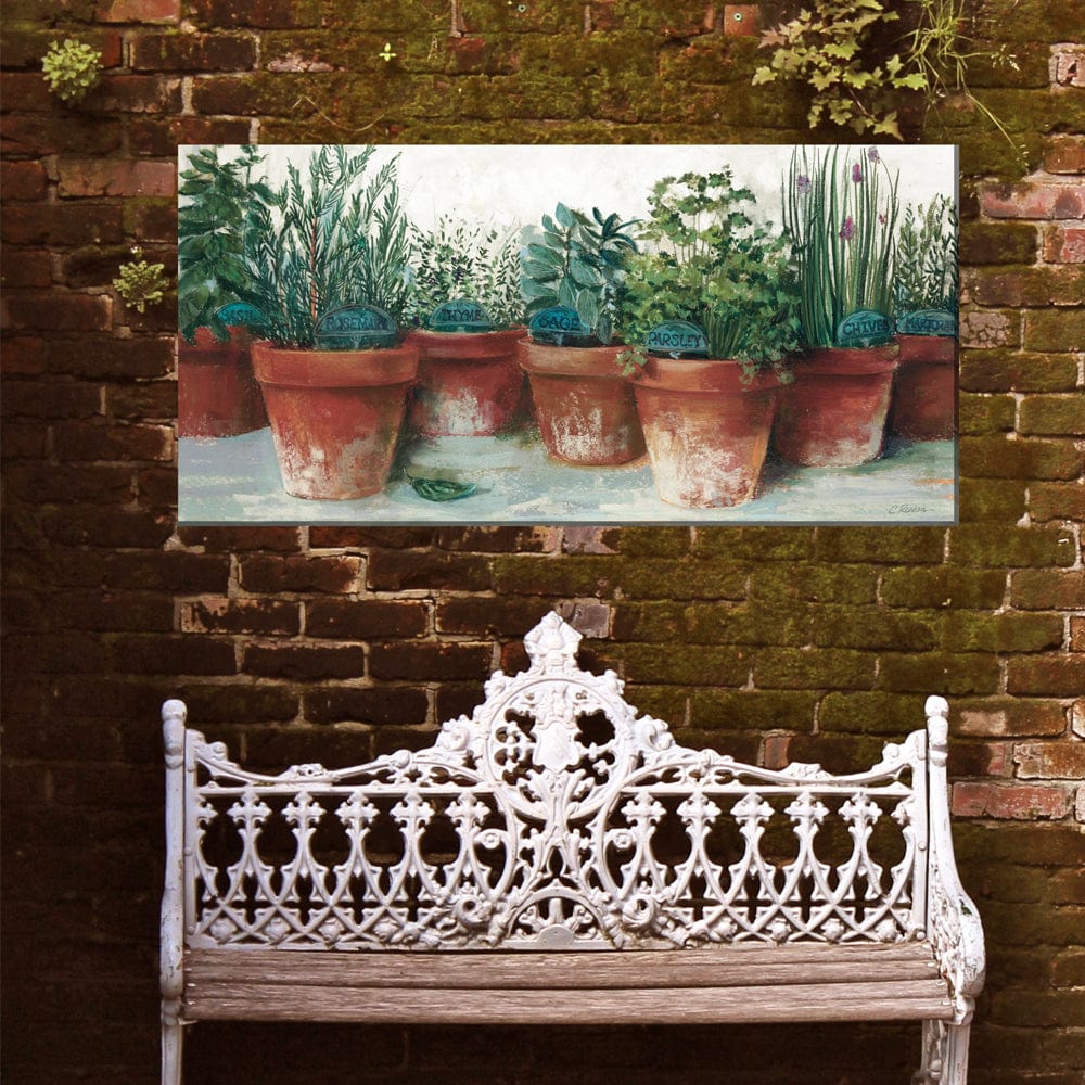 Kitchen Herbs Outdoor Canvas Art - Outdoorartpross