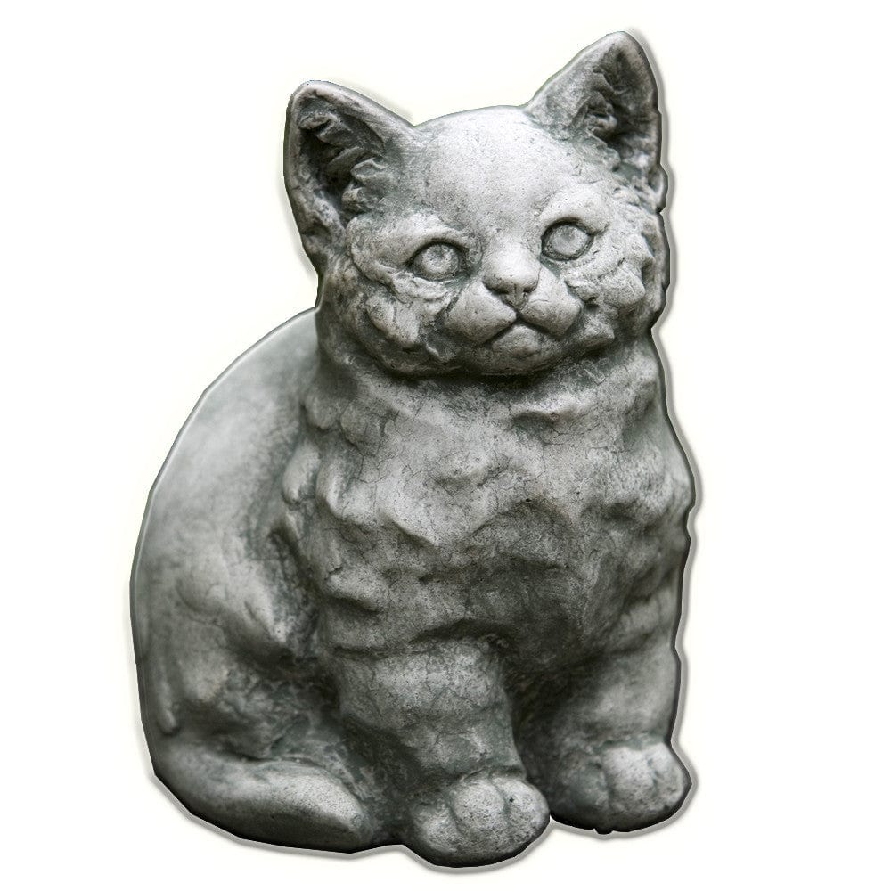 Kitty Cast Stone Garden Statue - Outdoorartpross