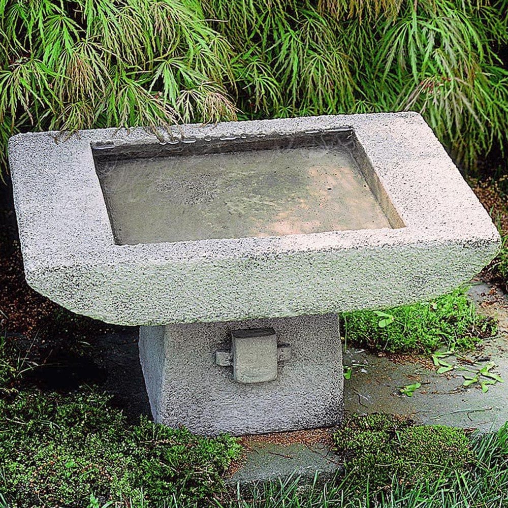 Kyoto Cast Stone Birdbath - Outdoorartpross