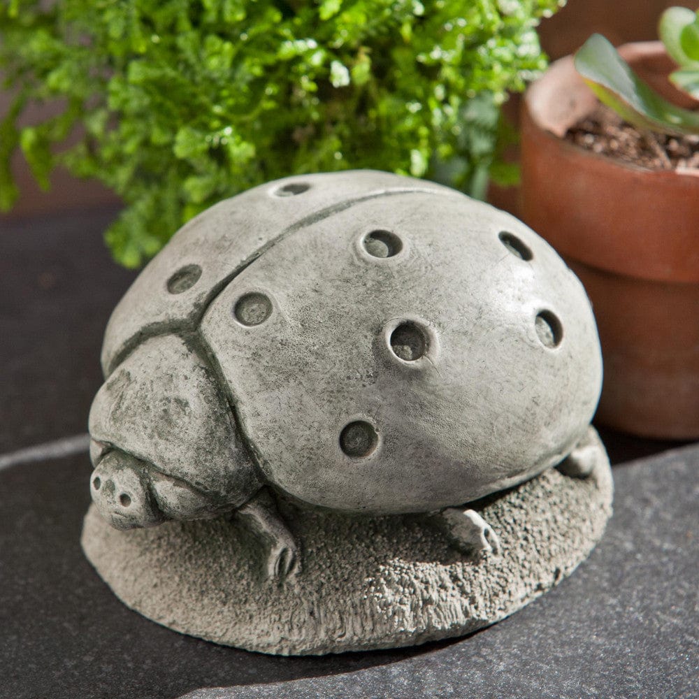 Ladybug Cast Stone Garden Statue - Outdoorartpross