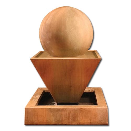 Large Oblique Outdoor Fountain with Ball - Outdoorartpross