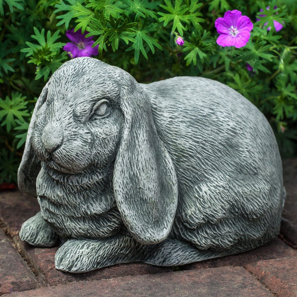 Lop-Eared Bunny Cast Stone Garden Statue - Outdoorartpross