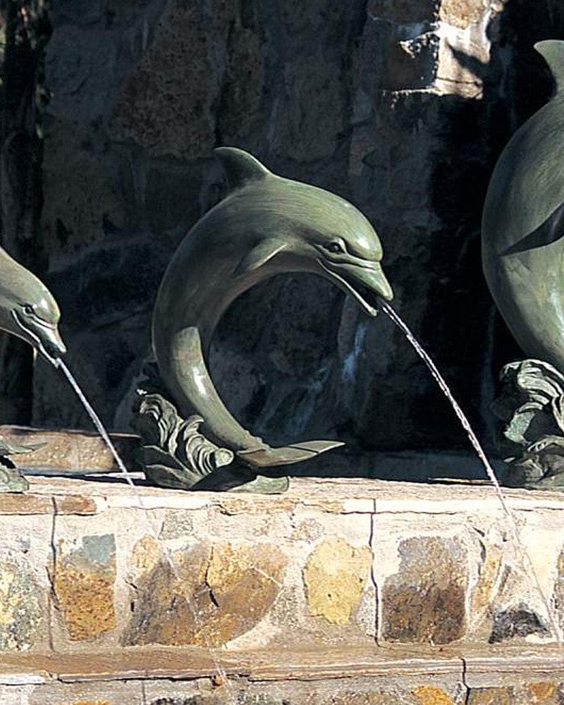 Brass Baron Medium Single Dolphin Garden Accent and Pool Statuary - Brass Baron - Outdoorartpross