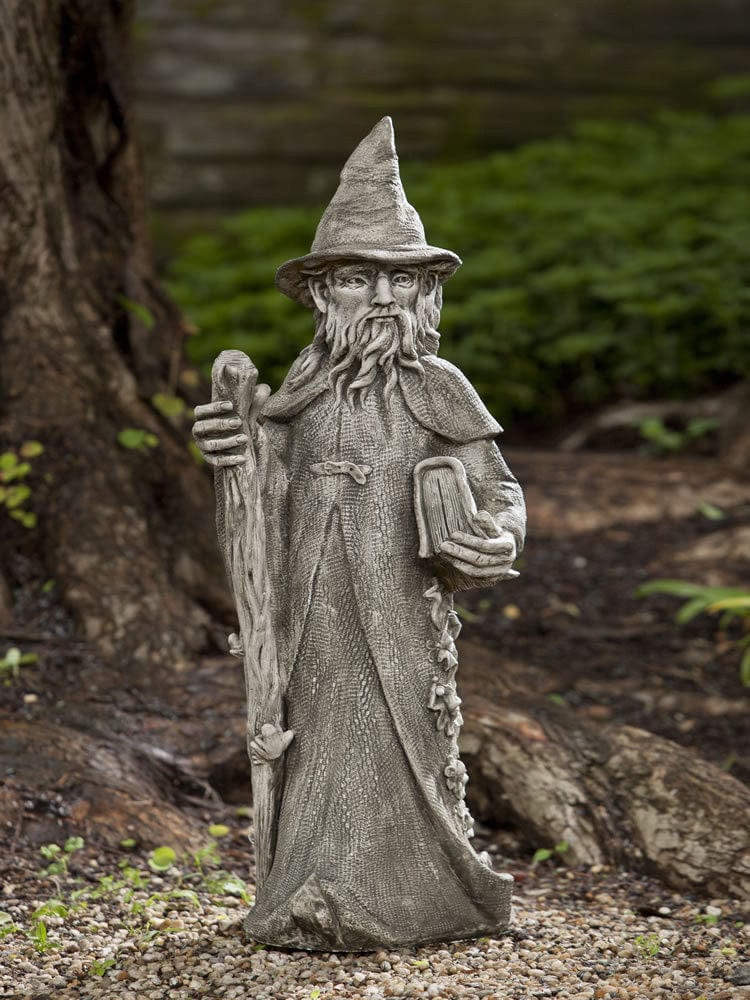 Merlin Cast Stone Garden Statue - Outdoorartpross