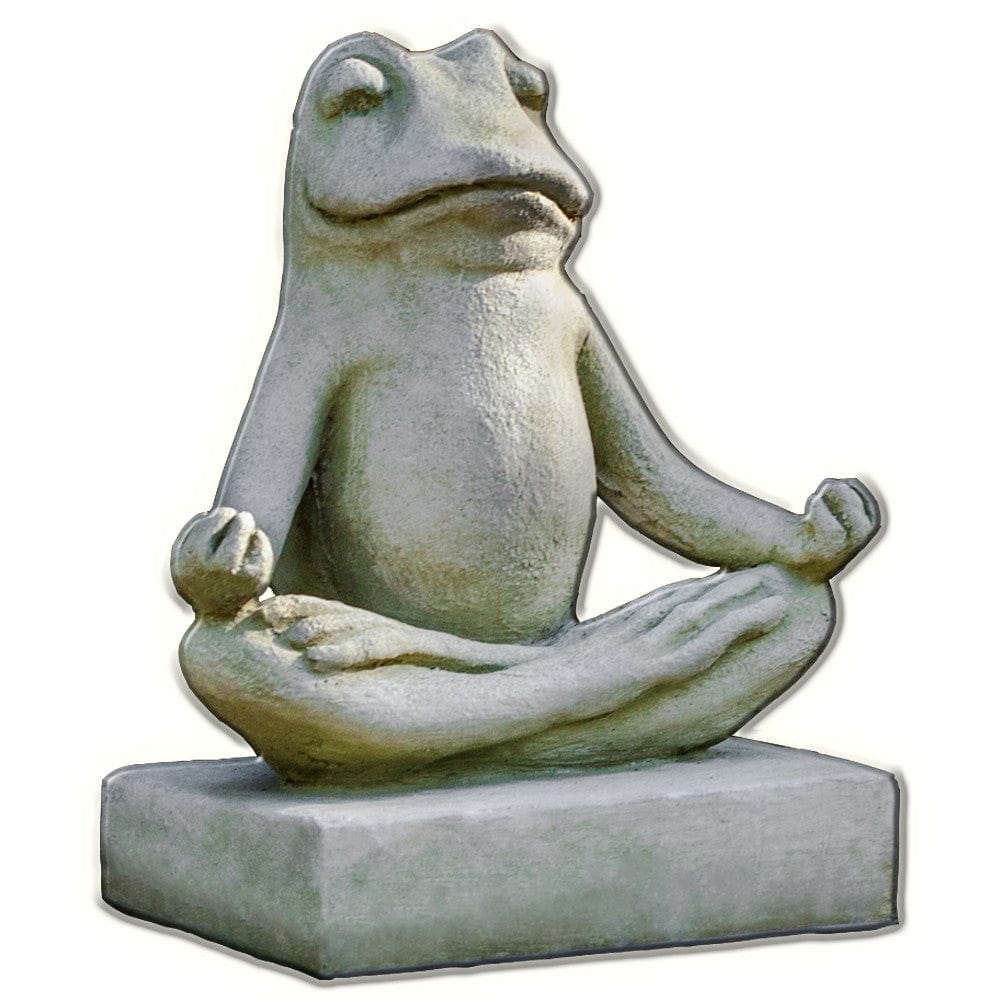 Mini Zen Frog Cast Stone Garden Statue - Outdoorartpross