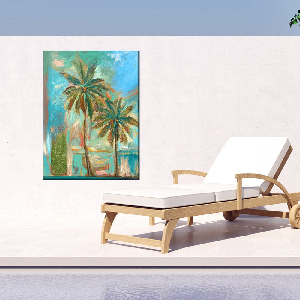 Modern Palms #1 Outdoor Canvas Art - Outdoorartpross