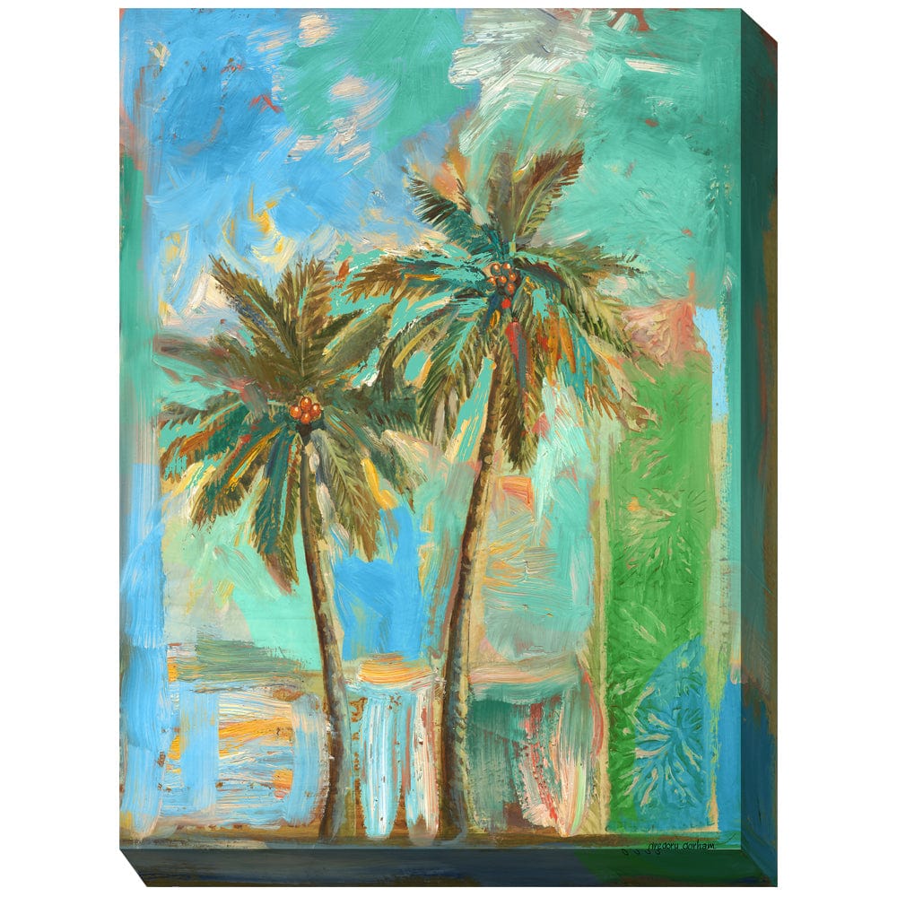 Modern Palms #2 Outdoor Canvas Art - Outdoorartpross