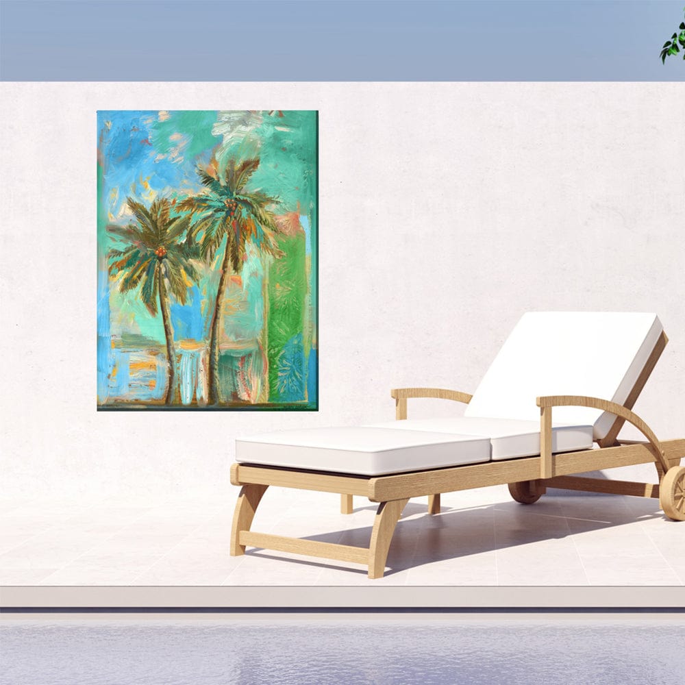 Modern Palms #2 Outdoor Canvas Art - Outdoorartpross