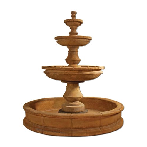 Montefalco Three Tier Pond Fountain - Outdoorartpross
