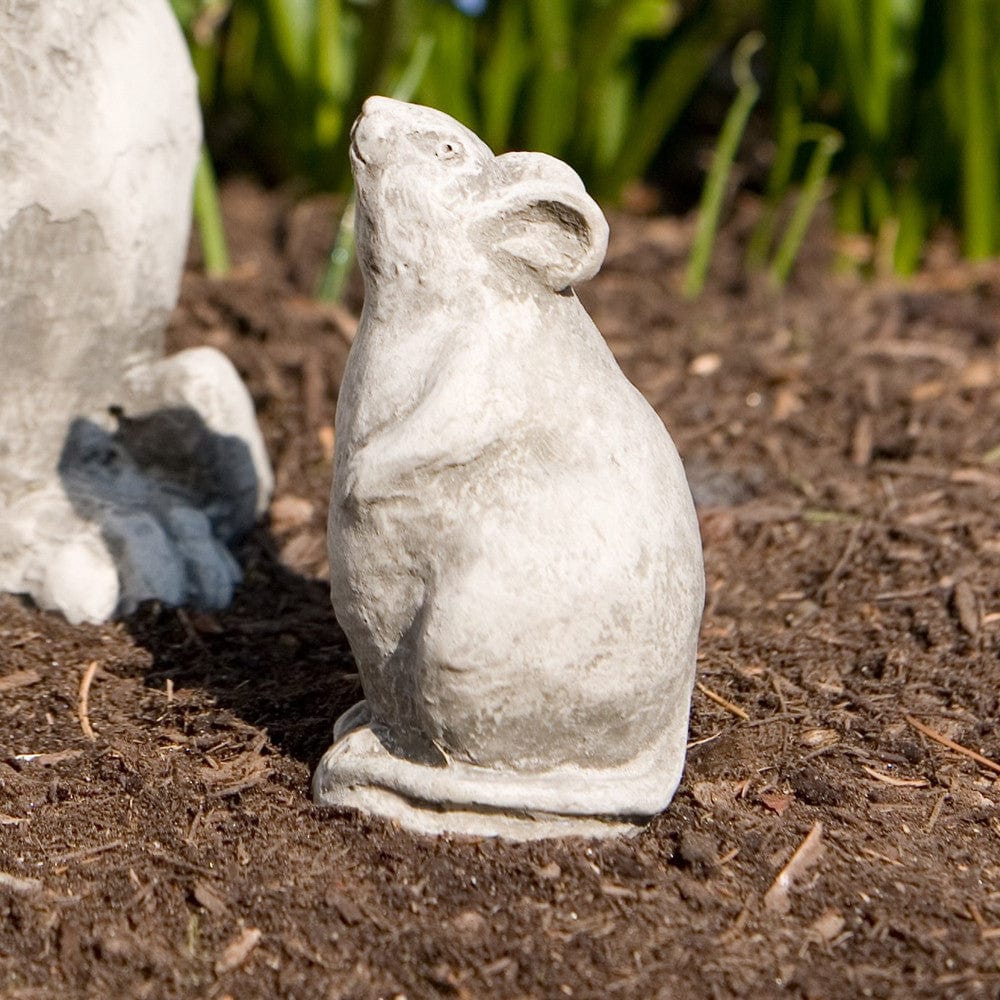 Mousie Cast Stone Garden Statue - Outdoorartpross
