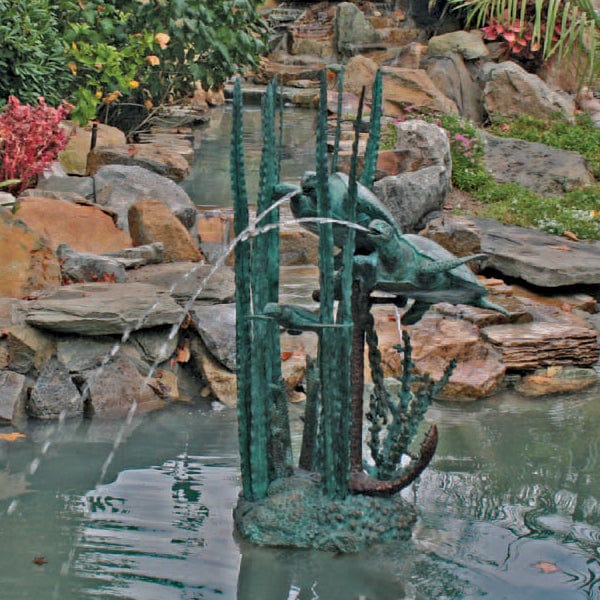 Brass Baron Undersea Turtles Garden Accent and Pool Statuary - Outdoorartpross