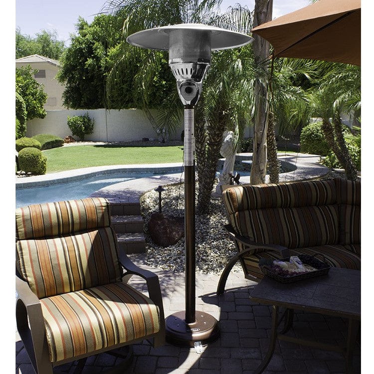 85" Natural Gas Outdoor Patio Heater in Hammered Bronze - Outdoorartpross