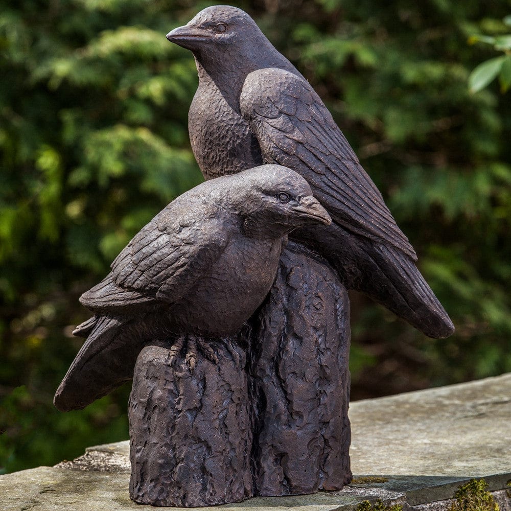 Nevermore Cast Stone Garden Statue - Outdoorartpross