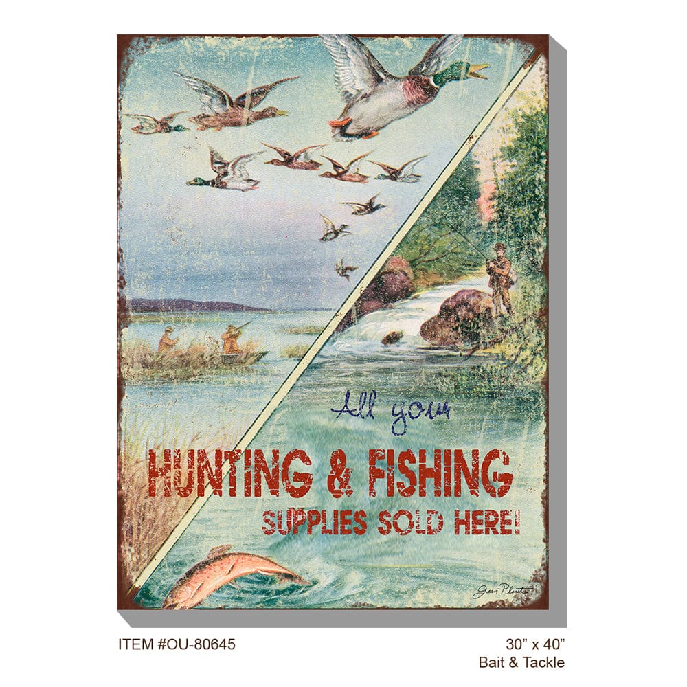 Bait and Tackle Outdoor Canvas Art - Outdoorartpross