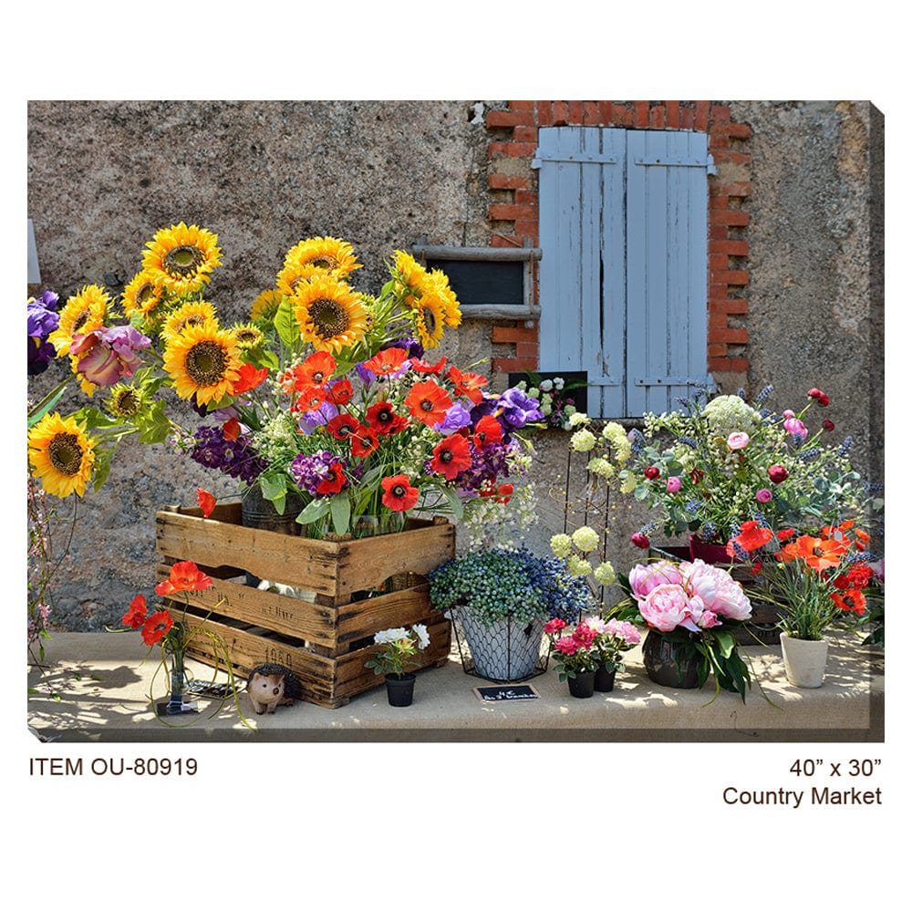 Country Market Outdoor Canvas Art - Outdoorartpross