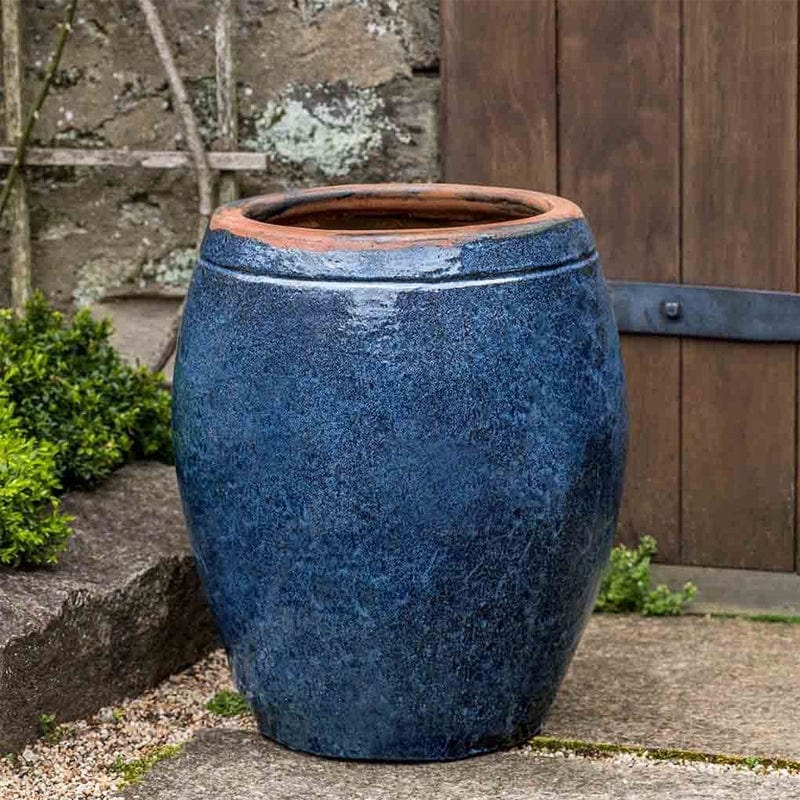 Olive Jar in Rustic Blue - Outdoorartpross