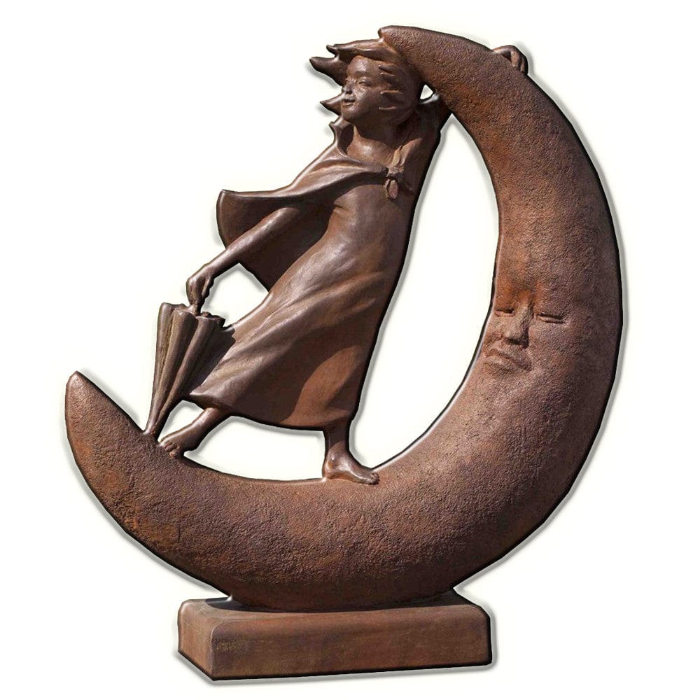 Once Upon a Moon Cast Stone Garden Statue - Outdoorartpross