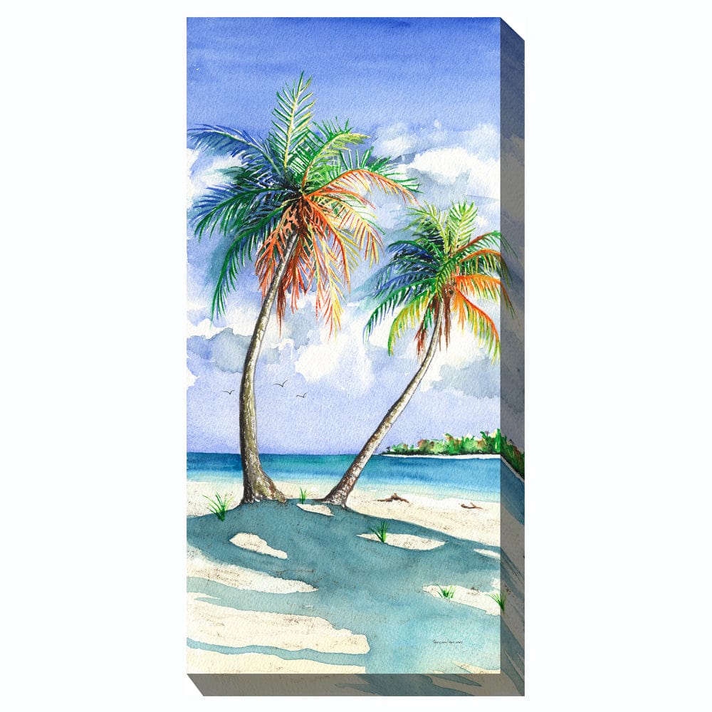 Palm Shadows Outdoor Canvas Art - Outdoorartpross