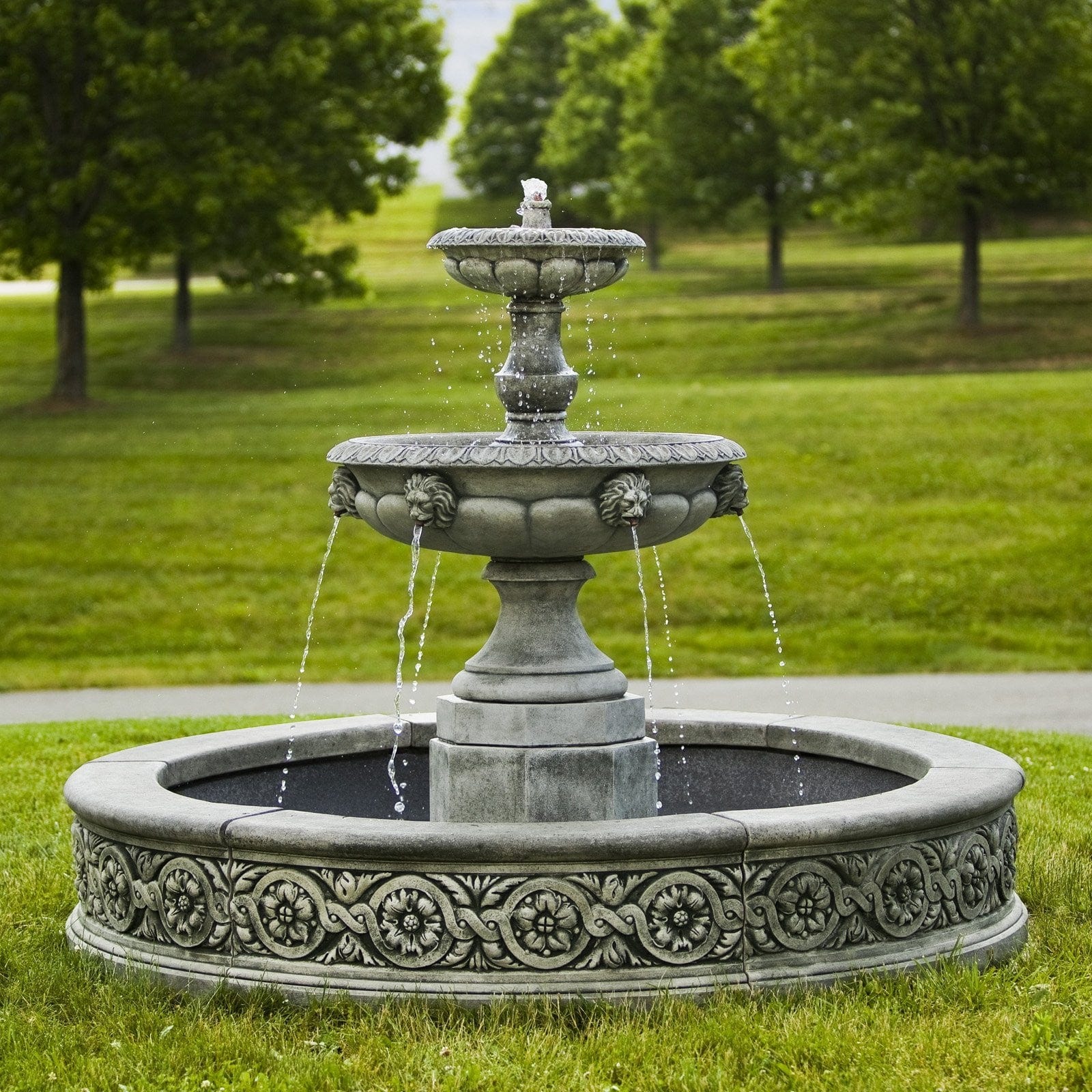Parisienne Two Tier Outdoor Water Fountain - Outdoorartpross