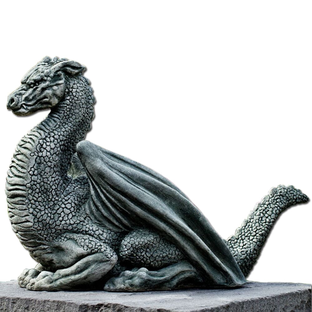 Pelath Dragon Cast Stone Statue - Outdoorartpross