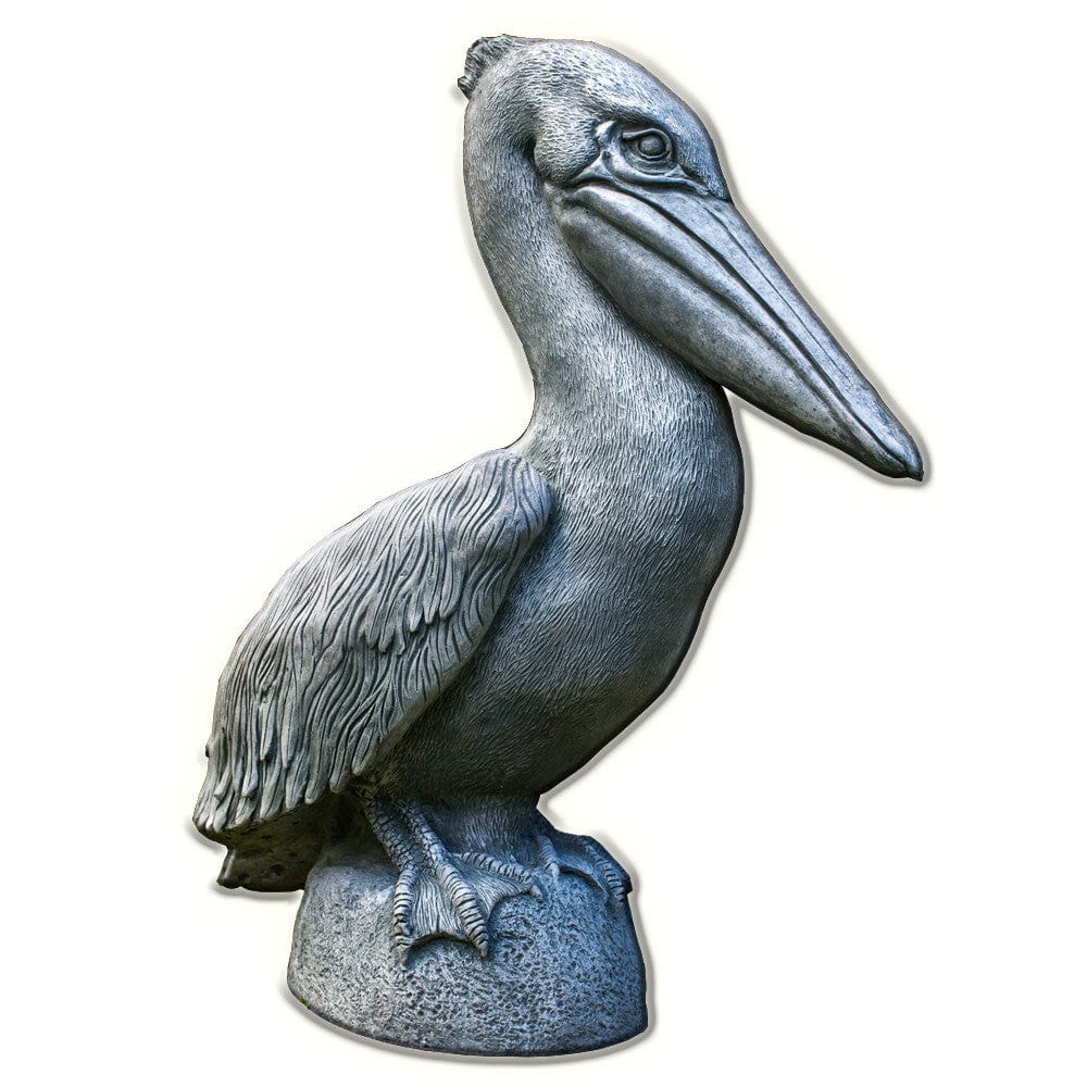 Pelican Cast Stone Garden Statue - Outdoorartpross