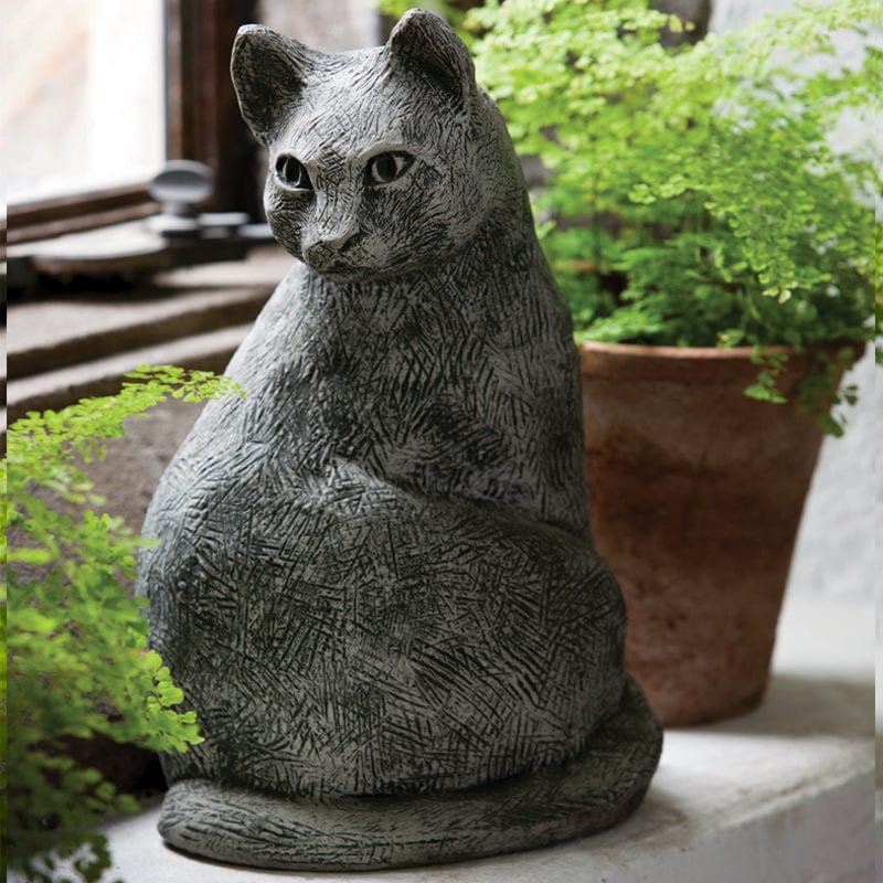 Prowl Cat Cast Stone Garden Statue - Outdoorartpross