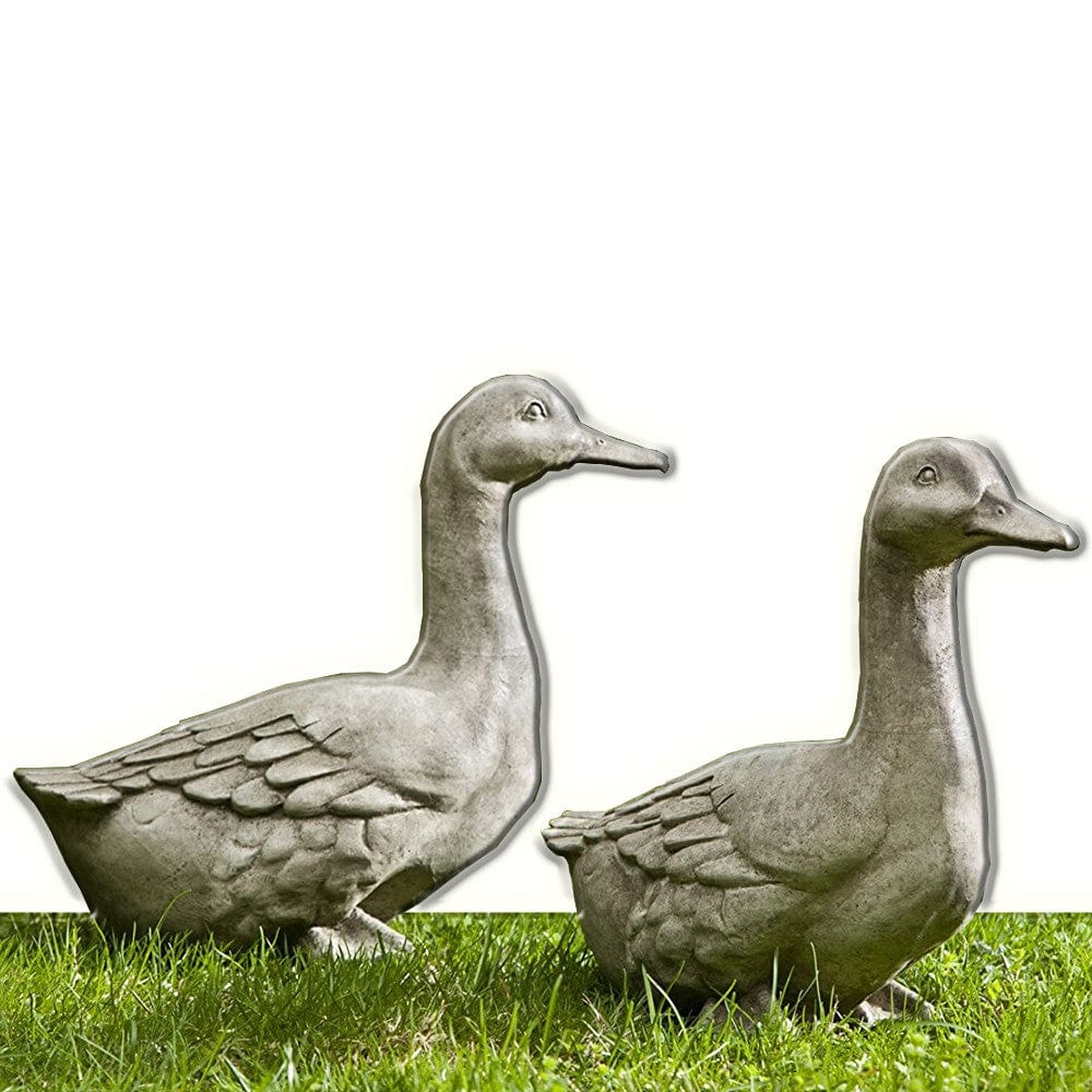 Quackers Cast Stone Garden Statue - Outdoorartpross