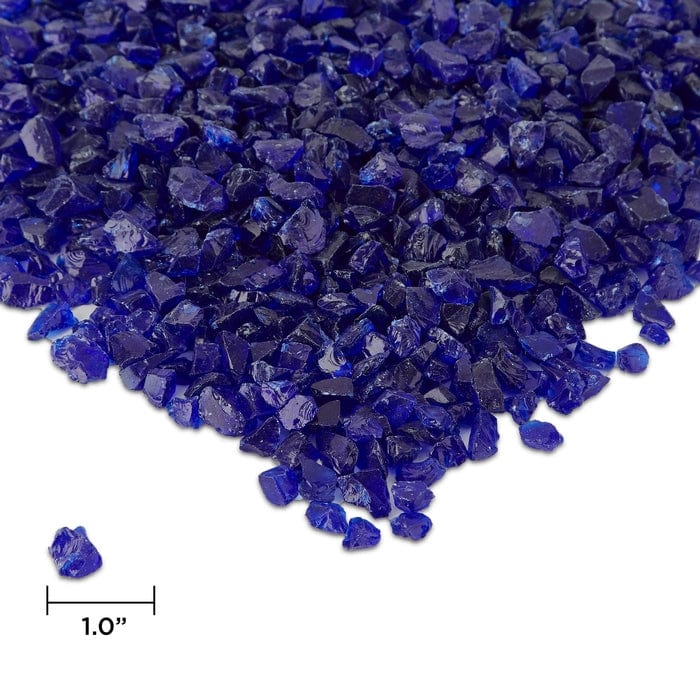 Cobalt Blue Reflective Fire Glass Filler - Outdoorartpross