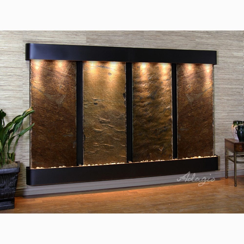 RegalFalls-Multi-ColorSlate-BlackenedCopper-Rounded-WhiteLED - Outdoorartpross