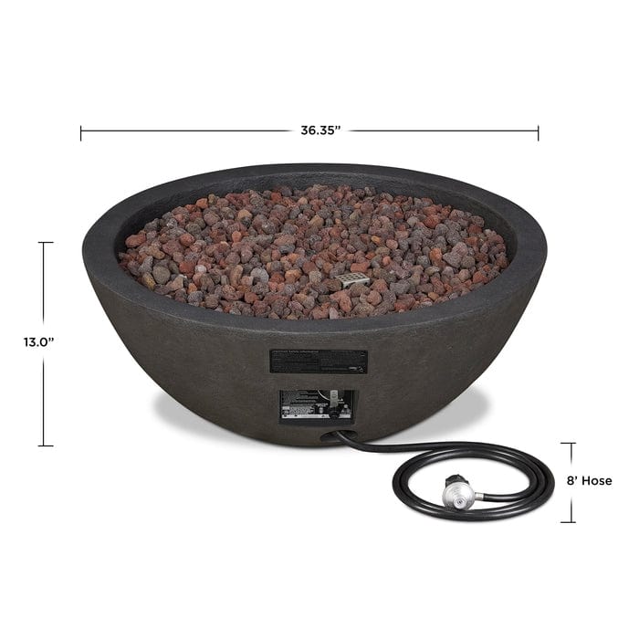 Propane Fire Bowl with Natural Gas Conversion Kit in Shale Outdoorartpross