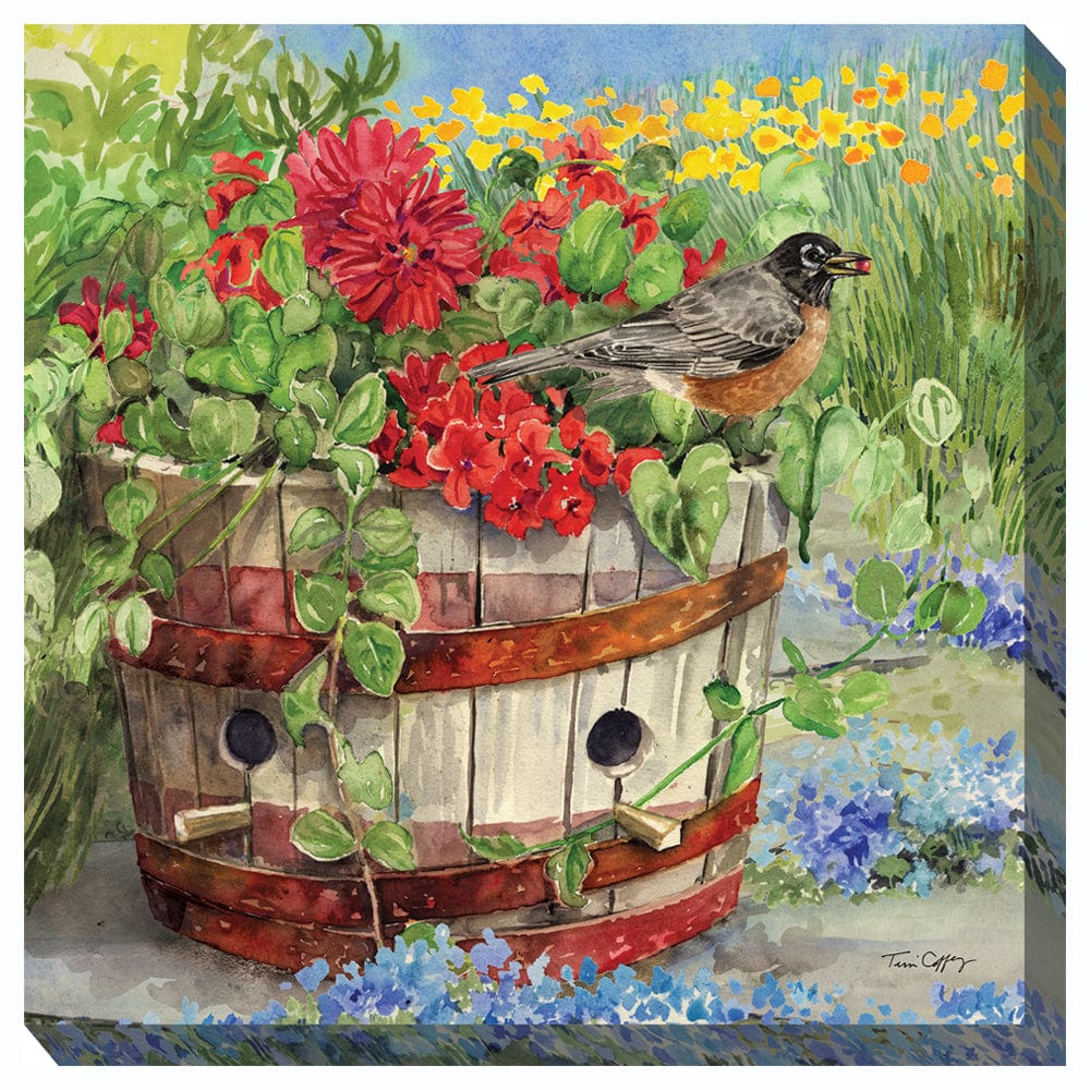 Robin Nest Outdoor Canvas Art - Outdoorartpross
