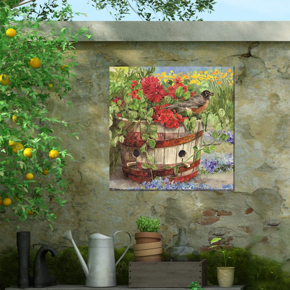 Robin Nest Outdoor Canvas Art - Outdoorartpross