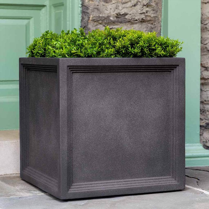 Sandhurst Cube Planter Lite® in Lead Lite - Outdoorartpross
