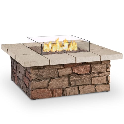 Sedona Square Gas Fire Table - Outdoorartpross