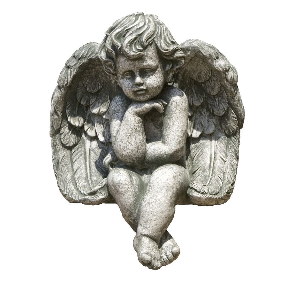 Sitting Cherub Statue-Small - Outdoorartpross
