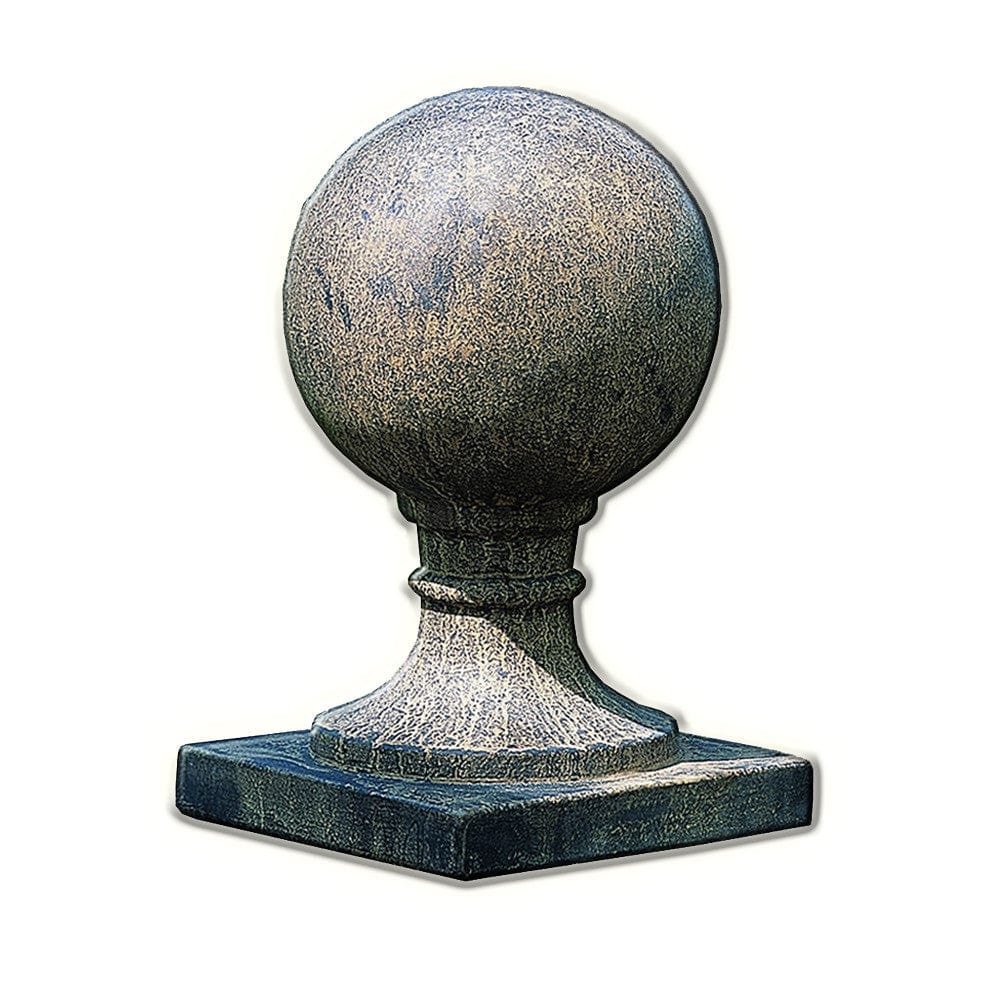 Sphere Round Base Small Cast Stone Garden Statue - Outdoorartpross