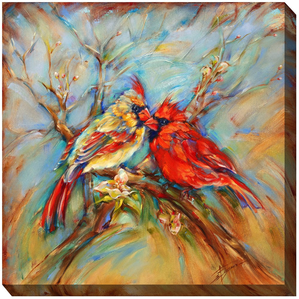 Spring Cardinals Outdoor Art  - Outdoorartpross