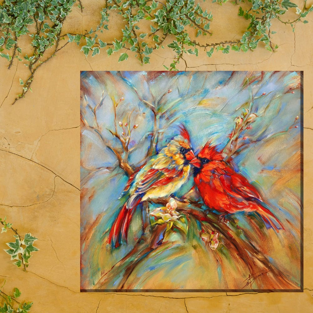 Spring Cardinals Outdoor Art  - Outdoorartpross