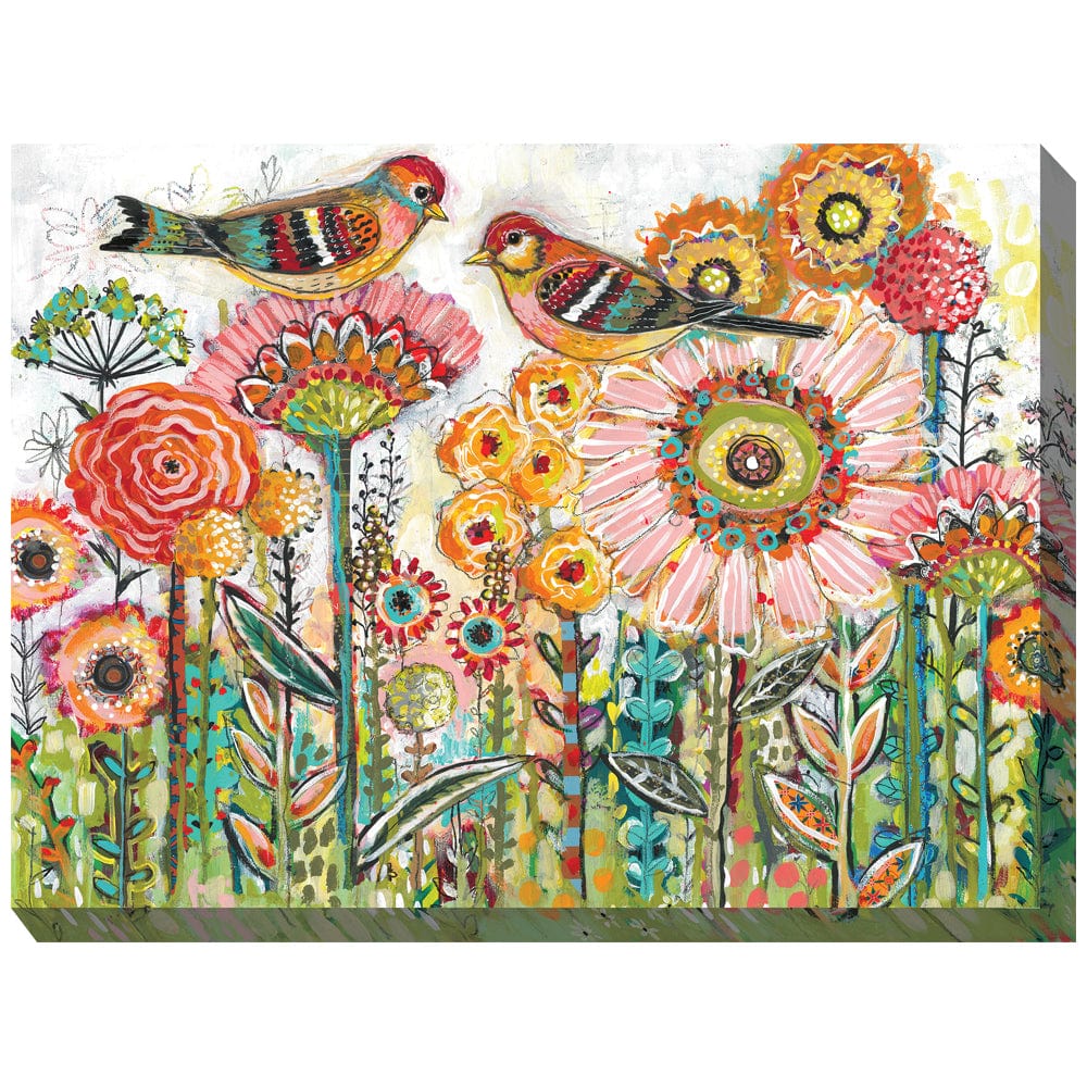 Sweet Tweets Outdoor Canvas Art - Outdoorartpross