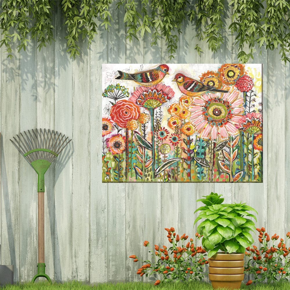 Sweet Tweets Outdoor Canvas Art - Outdoorartpross