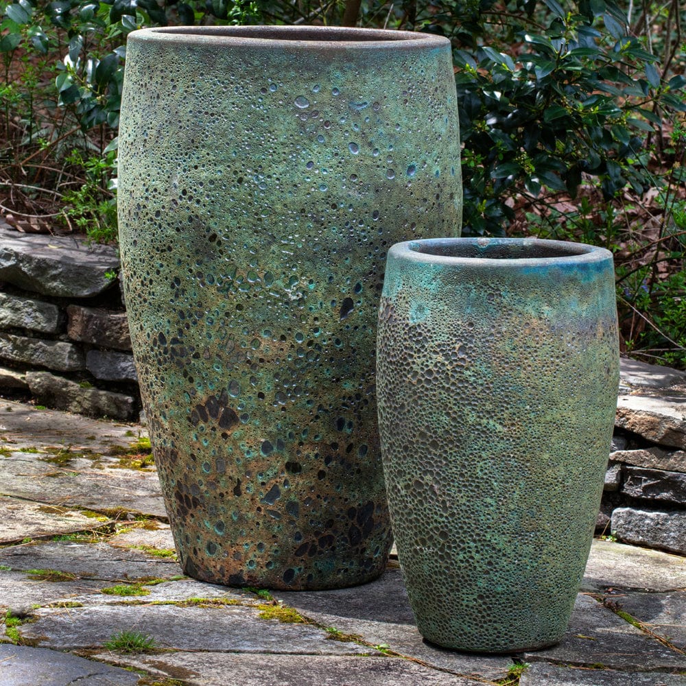 Ta Som Planter Set of 2 in Angkor Green Mist - Outdoorartpross