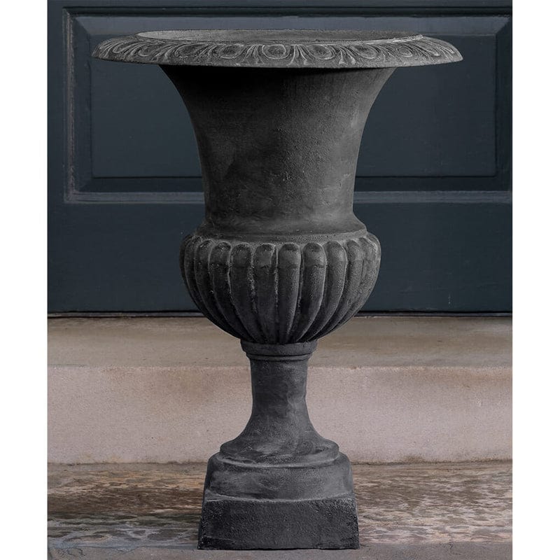 Tall Wickford Iron Urn Planter in Lead - Outdoorartpross