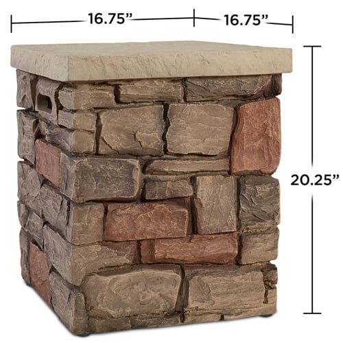 Optional Tank Cover for Sedona Round Gas Fire Table - Outdoorartpross