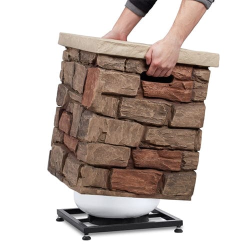 Optional Tank Cover for Sedona Square Gas Fire Table - Outdoorartpross