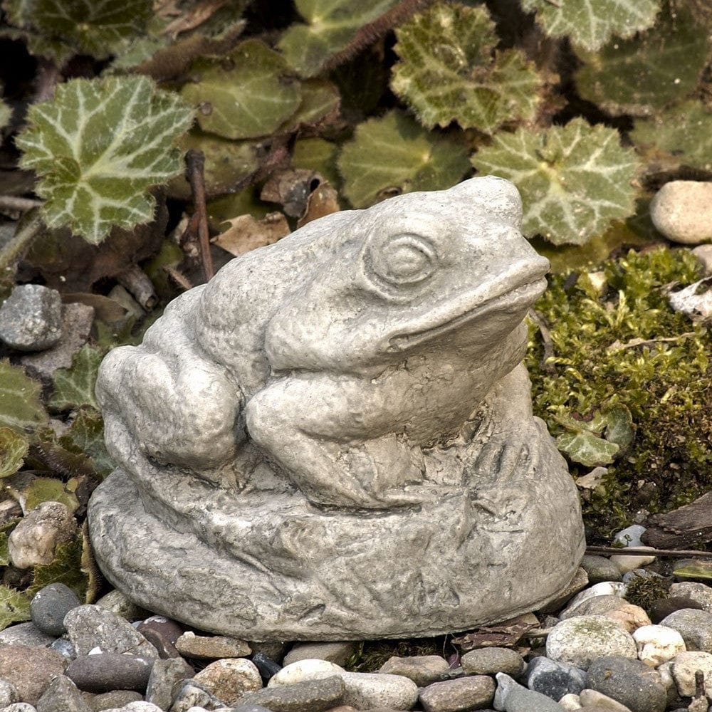Tiny Frog Cast Stone Garden Statue - Outdoorartpross