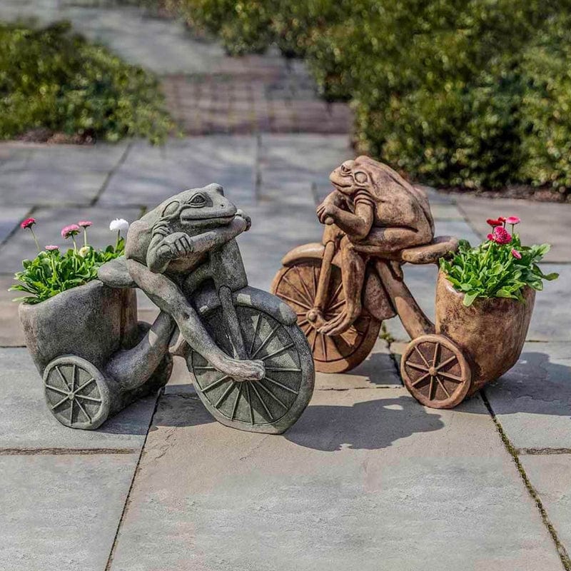 Tricycle Frog Planter - Outdoorartpross